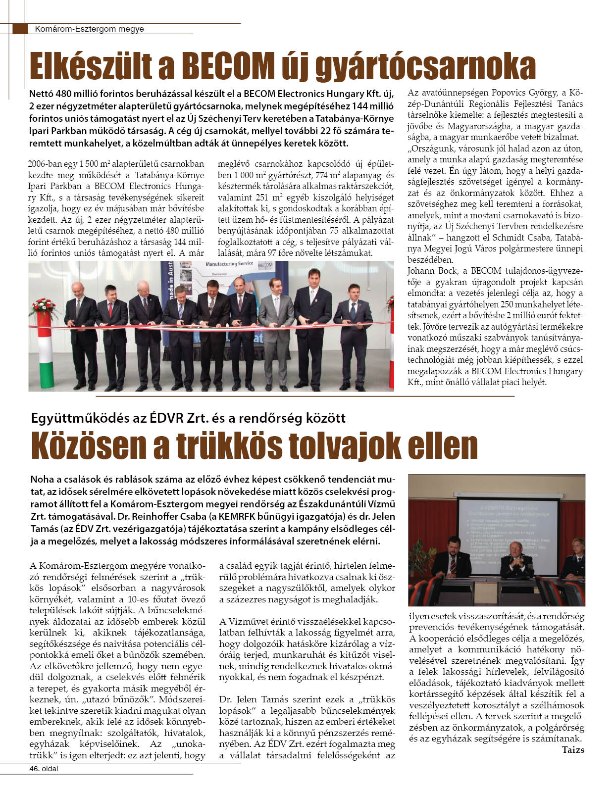 Elkészült a BECOM új gyártócsarnoka