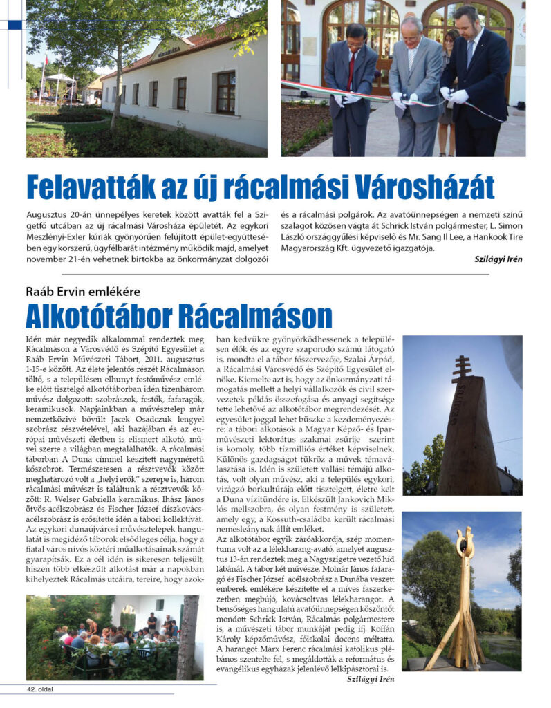 Felavatták az új rácalmási Városházát